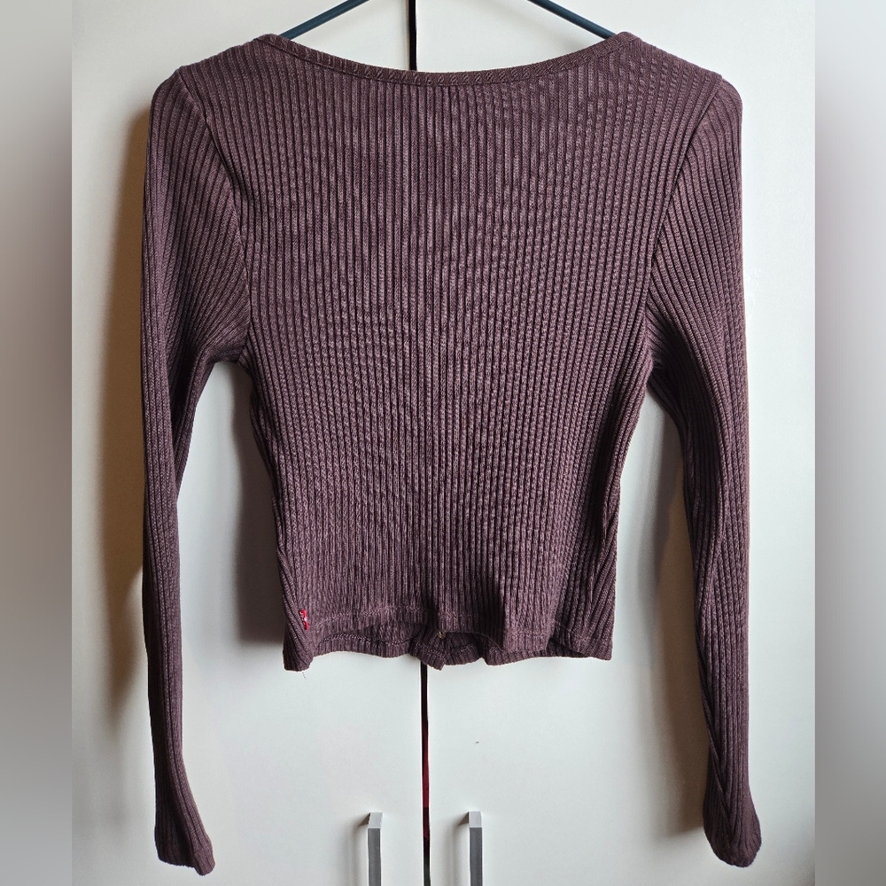 Women's Ribbed Long Sleeve Top - Picture 2 of 5
